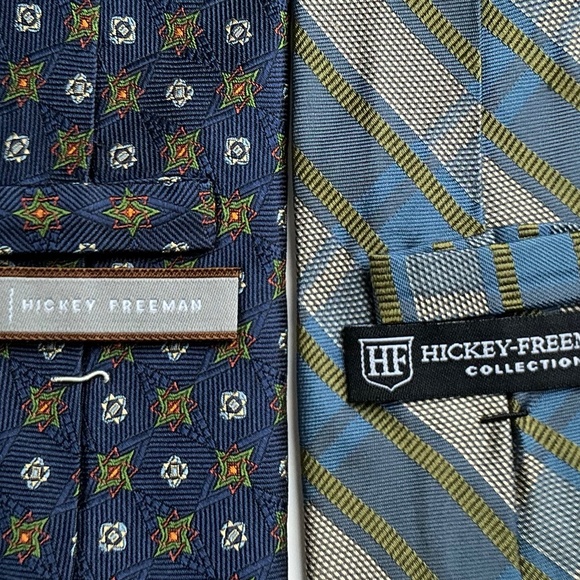 2 Hickey Freeman classy all silk ties made in England 🏴 - Picture 3 of 6